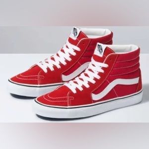 𝅺RED vans high top unisex men’s /women’s
